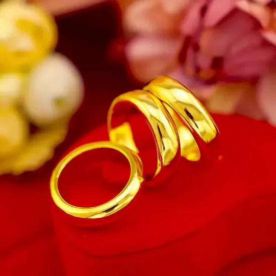 Picture of Popular Vietnamese sand gold rings for men and women