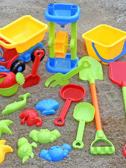 Picture of Outdoor castle sand pit tool small kids build sandcastle beach toys