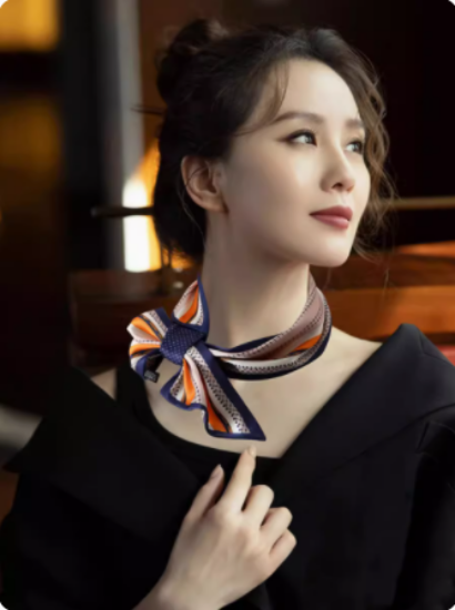 Picture of Scarf small strip women's neck scarf in spring and autumn and summer thin scarf square lazy occupation with shirt scarf.